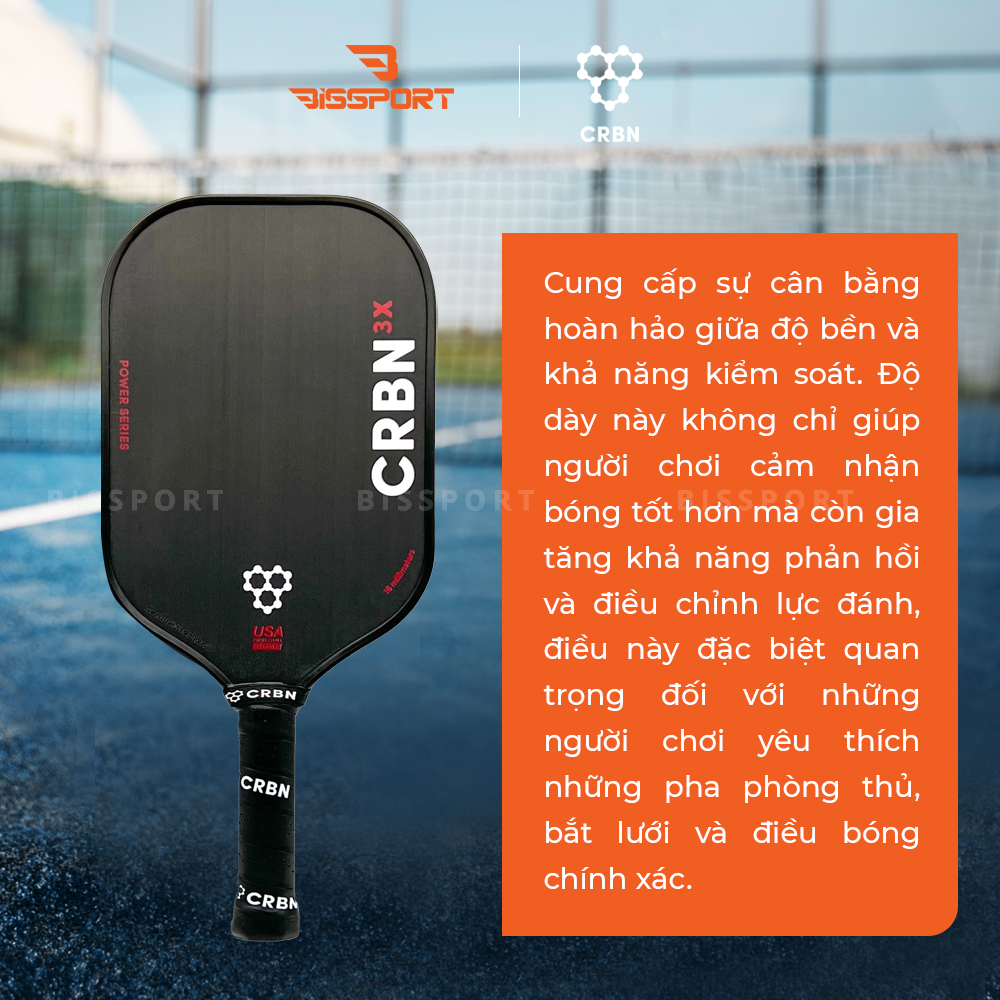 CRBN 3X ピックルボールパドル 16mm CRBN³ X Series | CRBN Pickleball